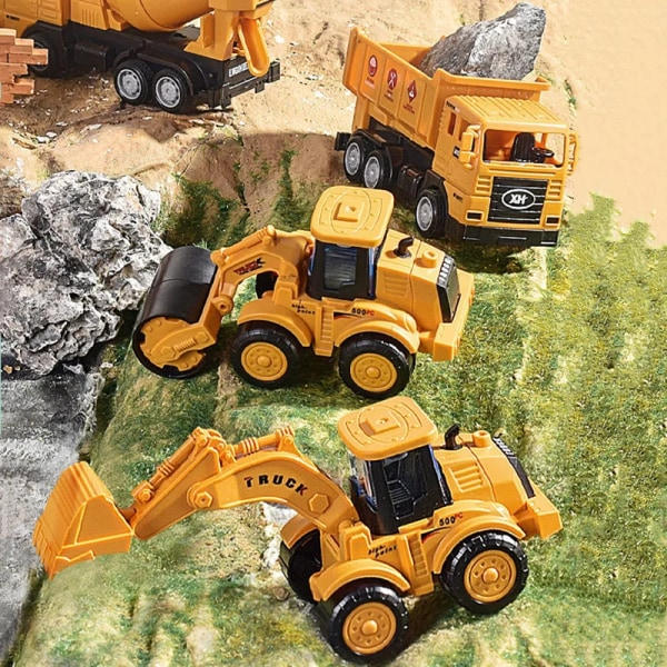 Lekebiler for barn, bulldosermodell, plastkonstruksjon, DUMPER EBTRACTOR, minipresenter for gutter, 8 stiler Tilfeldig stil 1 stk