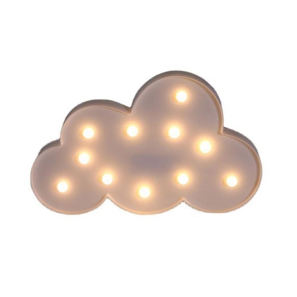Cloud Night Light Marquee Light Sign Plast Bord Vägglampa Dekor Moln Dekoration