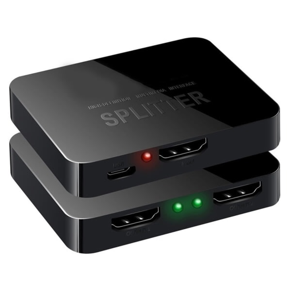 HDMI-kompatibel switch splitter 4k 60hz 1 ind 2 ud til dobbelte skærme TV-computer 1 til 2-vejs HDMI-kompatibel adapter