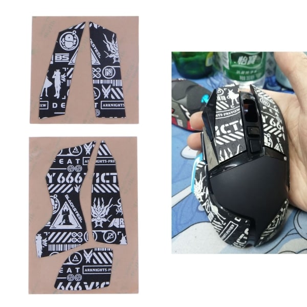 Lizard Mouse Skin Anti-slip Tape Mouse Skates Side Stickers for Logitech G502 Hero Mouse Moisture-wicking Pre Cut null - 7