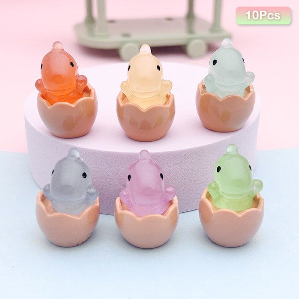 10kpl kolmiulotteinen itsevalaiseva rikkoutunut kuori DIY Resin Access 10Pcs