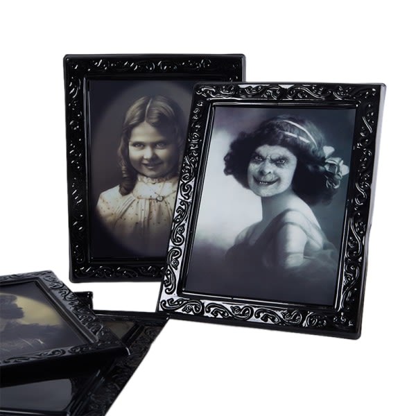3D Spøgelsesansigt Fotoramme Udskifteligt Skrækbillede Ha 06 onesize 6 onesize