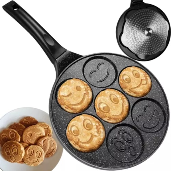 Emoji Smiley Ägg- & Pannkakspanna för Matlagning Black Black