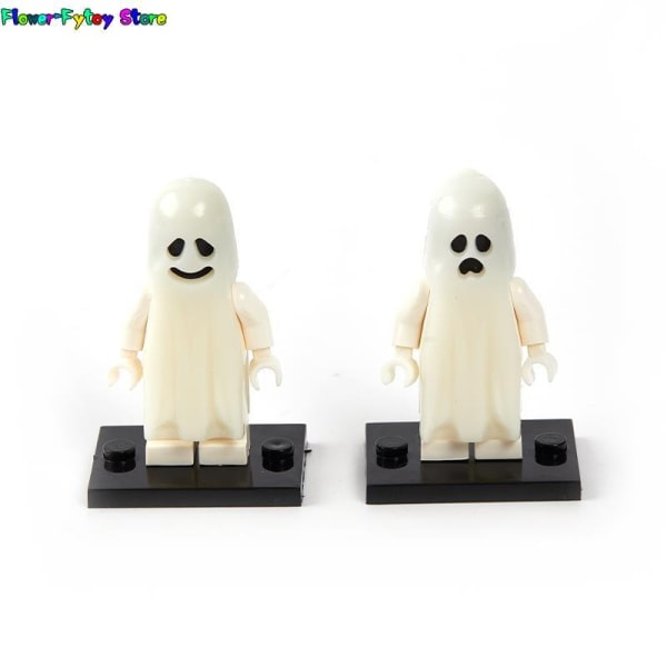 Kauhu Halloween -sarja Rakennuspalikat Loistava hymyilevä & itkevä haamu Malli Actionfiguurit Pienet palikat Leikkikalut lapsille Oletusotsikko