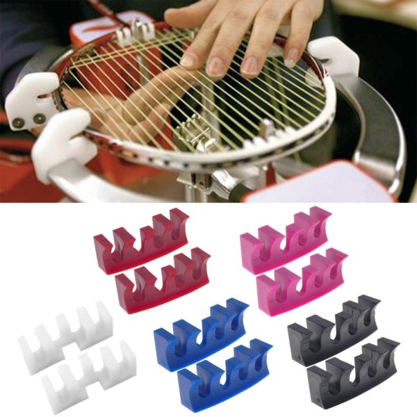 2 stk Badminton Racket Lastspreder Adapter Tilbehør Racket Stringing Machine Tool, Racket Last Sprider Tilbehør Sort