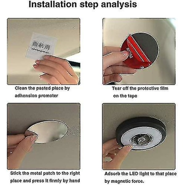 Universell USB-uppladdningsbar LED-lampa för bilinteriör LED-bagageutrymme