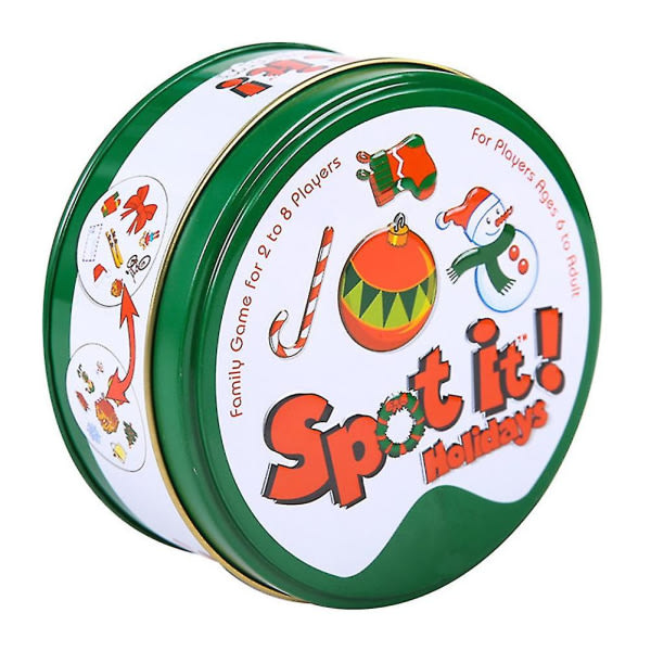Tegnet Spot It-kortspill for barn Hånd-øye-koordinasjon Puslespill Leke Julegave Bursdagsgave Ferie Holiday
