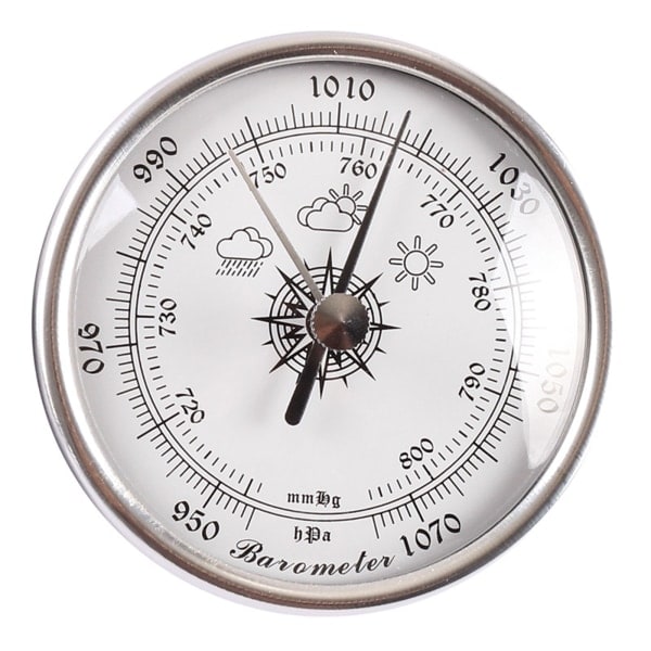 Väggmonterad Termometer Hygrometer Barometer Inomhus Hushålls Termometer för Hem Vägg Rum Inkubator för Tank Silver - 3