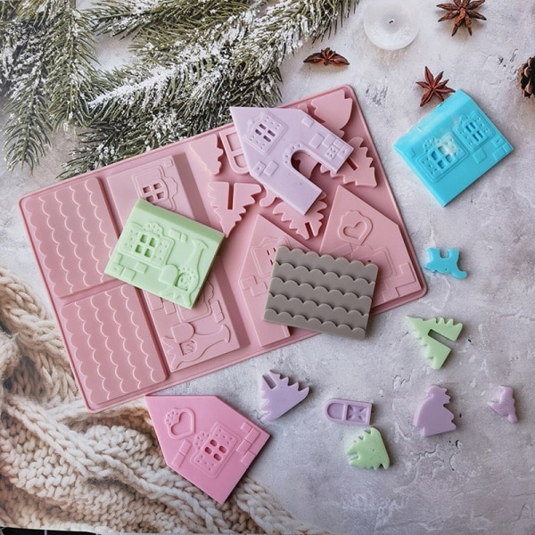 1. Byggkloss Julhus Chokladform Form