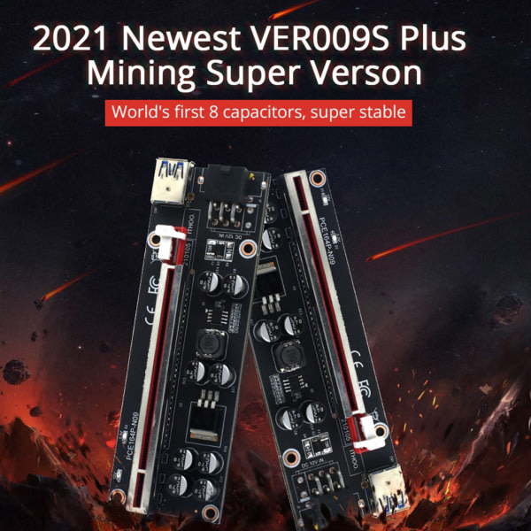 VER009S Plus -laajennuskortit PCI-E Riser Express 1X 16X USB3.0 -kaapeli Mi
