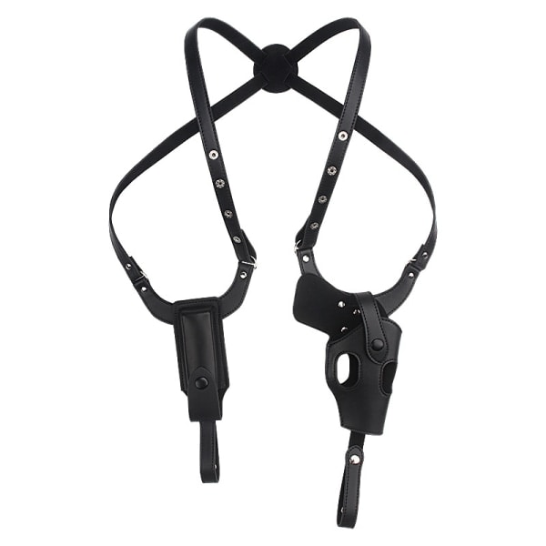 Amazonin nahkainen kaksoishartisholsteri 1911 - Kannettava ulkotaktisen piilotetun kainalokotelon Osynlig Quick Pull Holster Brown Single Couplet