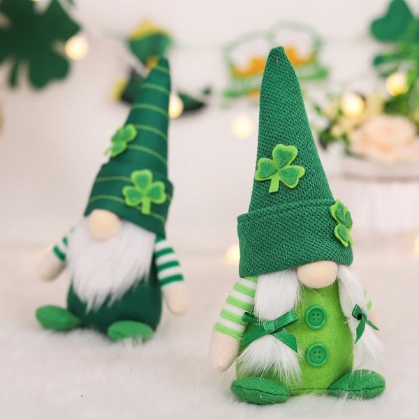 8’’ Rudolph Ansiktslös Tomte för Docka Jul St. Patrick's Ornament Pendel Hus Heminredning Dvärg Svenskt Kaffebar null - Man