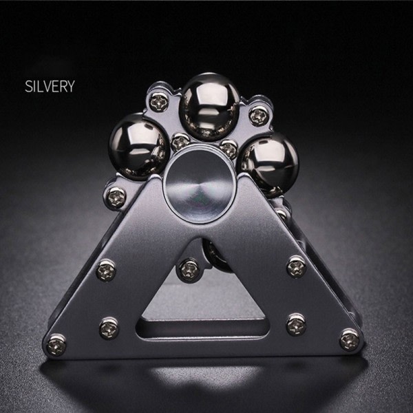 Ny Metal Spinner Antistress Hand Adult Toy Reliever Legetøj Gyrosc Silver one size Silver one size