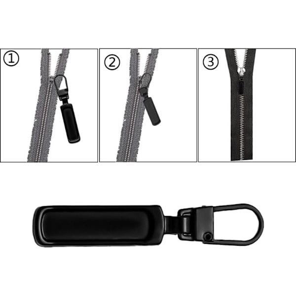 4 st Metal Dragkedjekläppar för Kläder, Jeans, Bagage - Utbytbar Dragkedjekläpp Reparationssats
