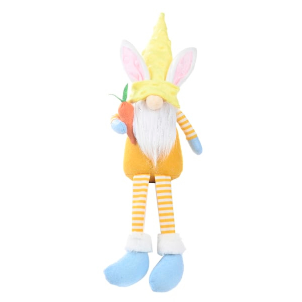 Påskhare Gnome Handgjorda kanin plyschleksaker för dockornamenter Barn Påsk Dec Yellow