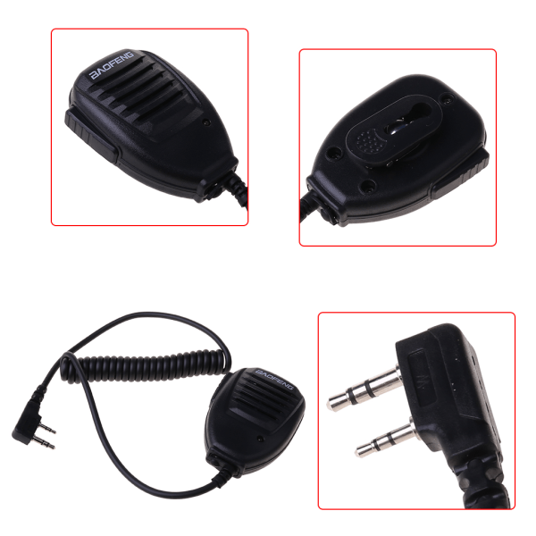 Professionell Original Baofeng Radio Högtalarmikrofon PTT 20-16000 Hz för Bärbar Tvåvägsradio UV-5R UV-5RE