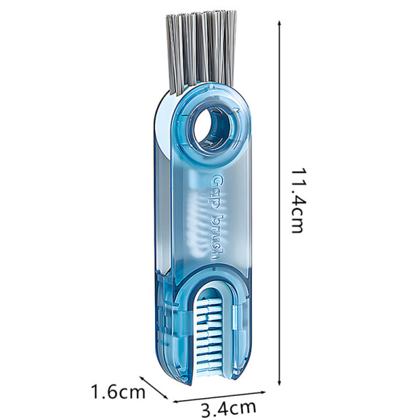 Plastkoppsborste Multifunktionell 3-i-1 U-formad muggborste Wa Blue