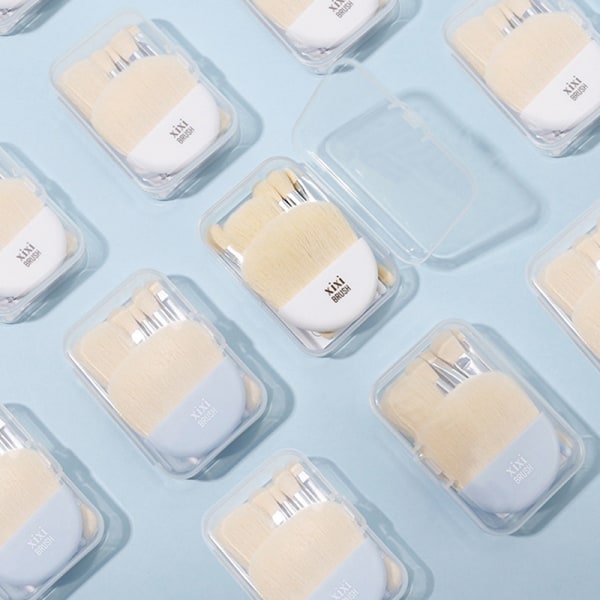 Bærbart sæt med 6 stk. Mini kosmetiske børster Wi White onesize White onesize