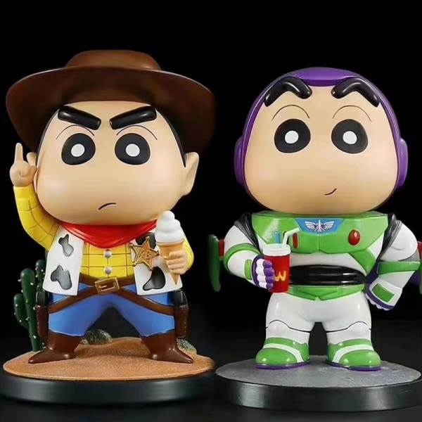 e Tecknad Crayon Shin-chan COS Dick Cowboy Leksaker Woody Buzz Ligh A1 one size A1 one size