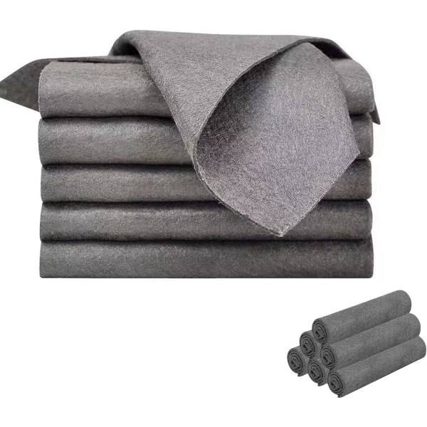 5 kpl taikapyyhintä, paksu taikapyyhin raidoitettu, uudelleenkäytettävä taikapyyhe kaikkiin tarkoituksiin, lasinpuhdistusliina (30 * 30 cm)