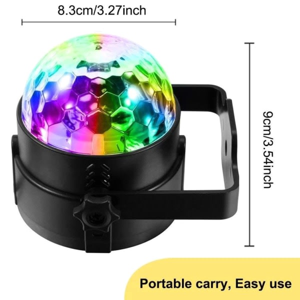 Discokula ljuseffekter RGB 3W LED 7 färger Scen
