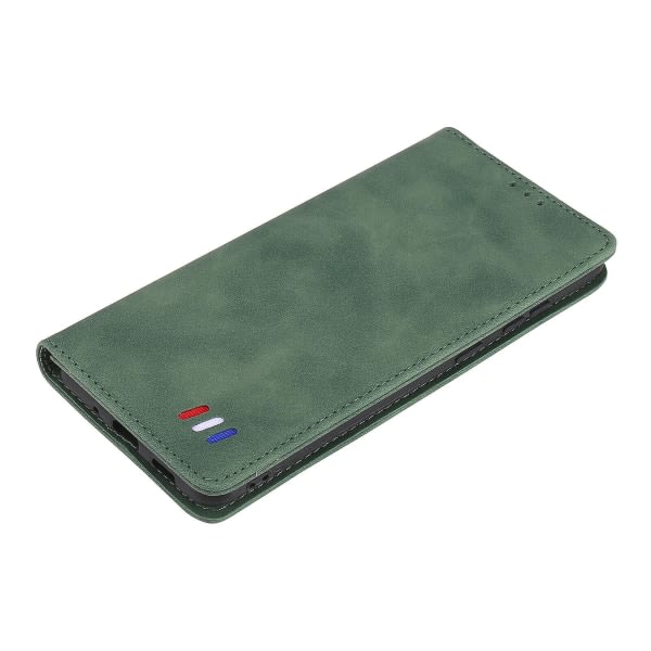 Case för Xiaomi Poco M3 Pro Cover Magnetstängning Plånboksbok Flip Folio Stand View Läderfodral Cover - Grön