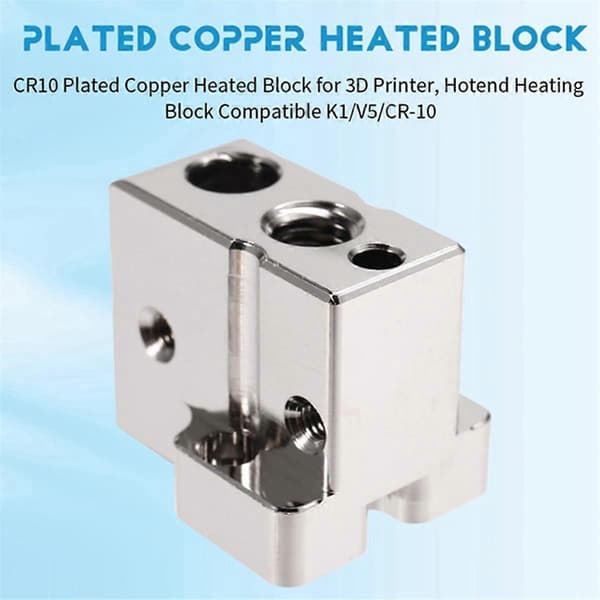 CR10 Plated Kobber Varmeblok til 3D-printerdele, Stort Flow 3stk18