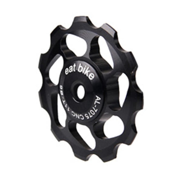 11T aluminiumlegering 7075 forseglet lager for Jockey Wheel Bakre remskivehjul for Shimano Sram Bakre derailleur Etc Svart