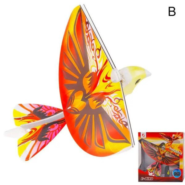 Flygande fåglar Elektroniska Mini RC Drone Leksaker Helikopter 360 Grader Flygande RC Fågel Leksak 2,4 GHz Fjärrkontroll E-Bird 235x275x70mm Orange