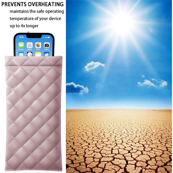Termiskt telefonfodral för kallt väder, skyddar batteriet på vintern, solskydd för smartphone