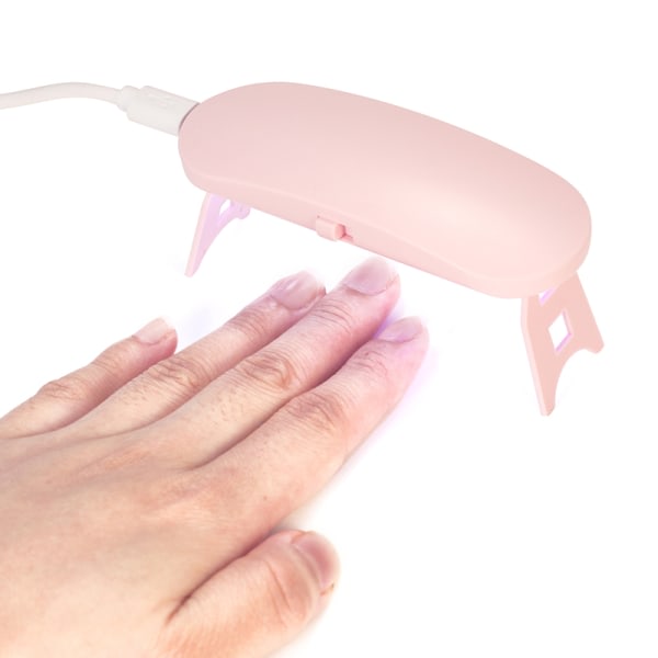 6W Mini UV LED-lampa USB Charging Gel Polish Curing hine Nail Dr Pink One Size Pink One Size