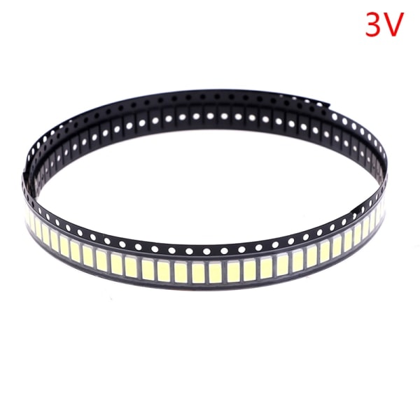 100st 3030 SMD LED-pärlor 1W 3V/6V/9V Kallt vitt ljus för TV L Vit 3V White 3V