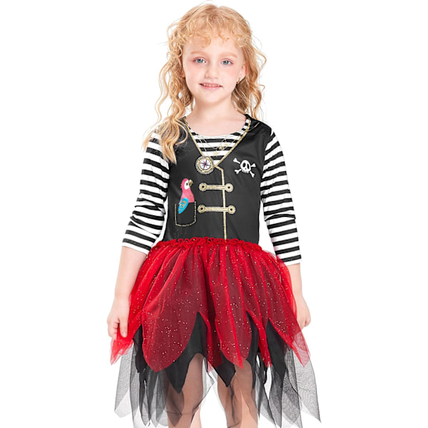 Pirat kostume til børn, maskerade kostumer, festtøj, til drenge og piger Colorful 4-6 ans
