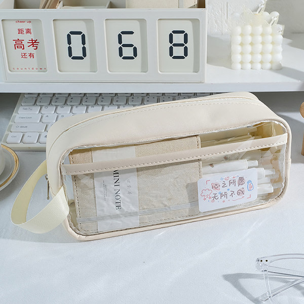 Transparent pennväska med stor kapacitet INS Style case Sta Vit onesize White onesize