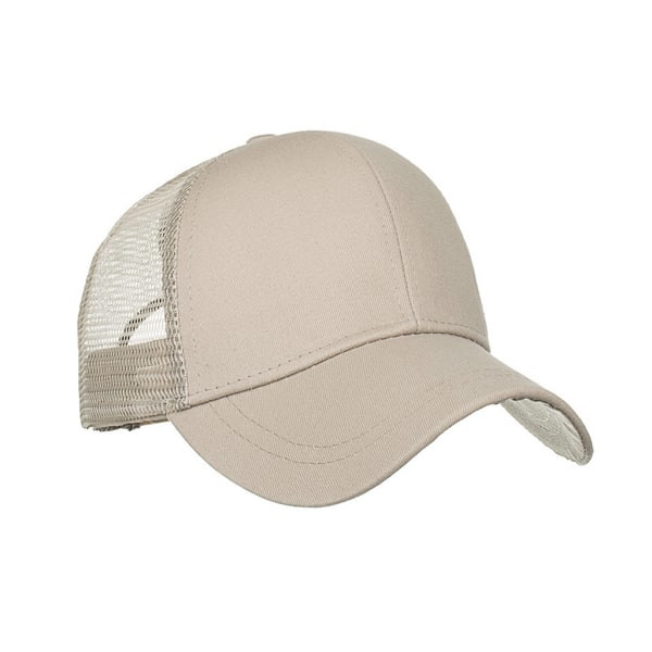 Hestehale-caps for kvinner Kvinner Snapback Sommer Mesh-hatt Kvinnelig mote Hip Hop-hatter Casual Justerbar utendørs svart