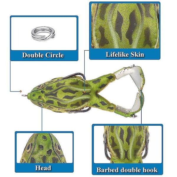 Roterende dobbeltbeint Thunderfrog 9cm/13,7g Flytende utendørs fiske biomimetisk agn