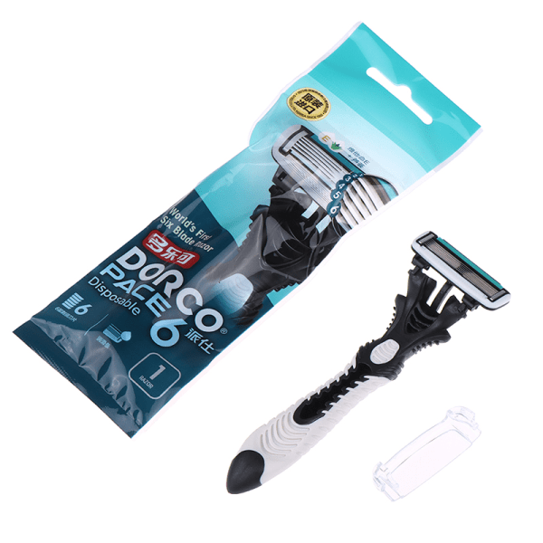 Dorco Pace 6 Engangsbarberblad for menn Barbering trygt