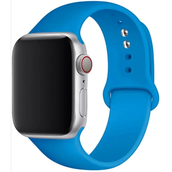 Silikoniranneke Apple Watchille 45mm 44mm 42mm 49mm 41mm 40mm 38mm correa armband iwatch Series 8 7 9 SE 4 3 5 Ultra 6 Wave blue Wave blue 38 40 41 mm M-L