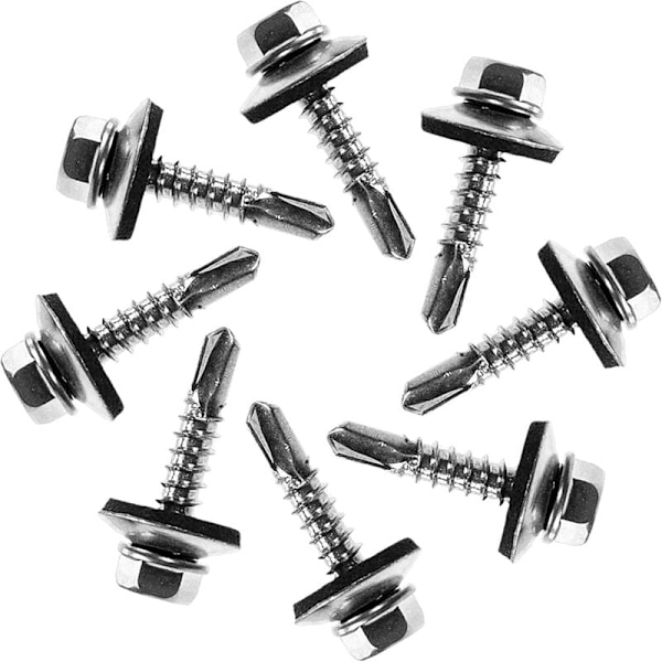 M5 Itseporaava metalliruuvi 5.5x20mm Kuusiokanta Tiivistysaluslevyllä 50 kpl