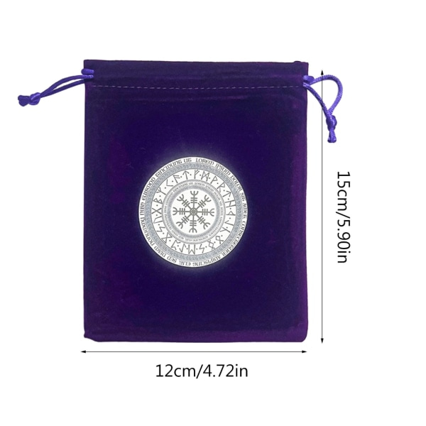 Tarotkort Sammetsförvaringsväska Smyckespåse Oracle Card Organizer Brädspelskort Dragsko Väska Häxkonsttillbehör 13