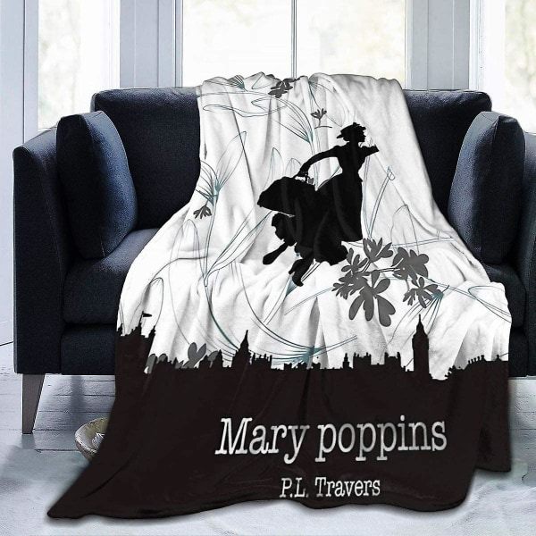 Supermjuk sofffilt Mary Poppins mikrofleecefilt, lämplig för sofffiltar för vuxna och barn, sängfiltar -n356 50x40in 125x100cm