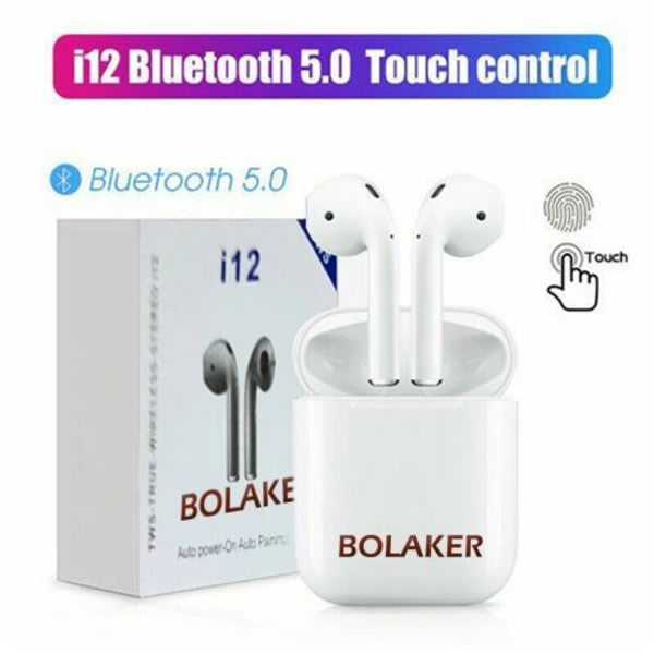 i12 TWS valkoinen langaton bluetooth-kuuloke Huawei Samsung Xille