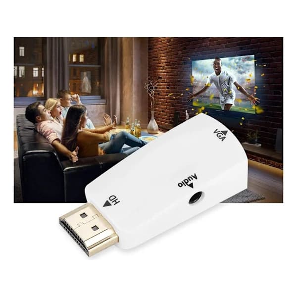 HDMI til VGA Adapter med 3,5 mm AUX