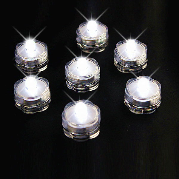 Super kirkkaat LED-kukkakoristeiset upotettavat teekuumavalot juhliin ja häihin Flower-shaped white light 30pcs