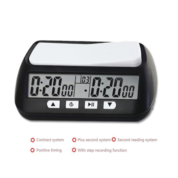 Schack Basic Digital Schackklocka & Speltimer, Klocka Digital Armbandsur Timer