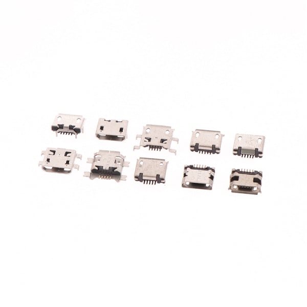 50st/låda 10 malli Micro USB Hona 5pin DIP Typ B SMT USB Con 1kpl