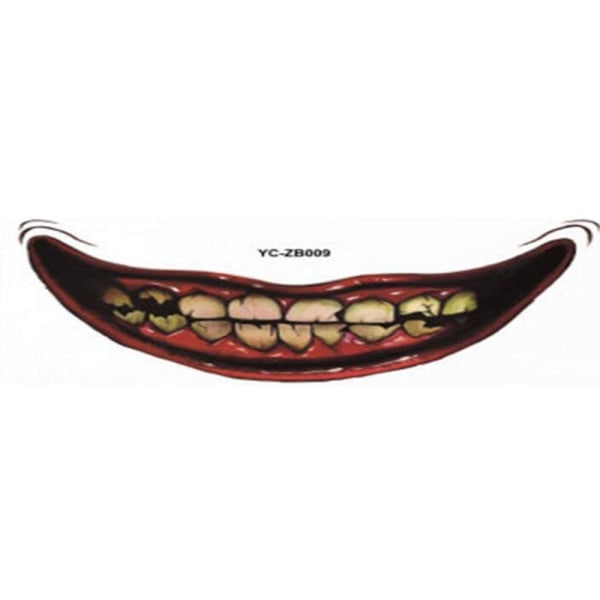 Halloween-tatuointitarrat Big Mouth -tatuoinnit A A