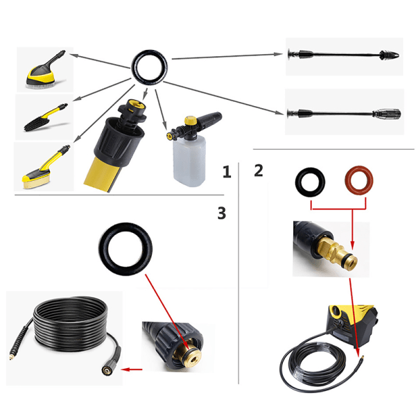 20 Karcher O-ring Hd Hds slangmunstycke Jet Lance Reserv O-ringar Se