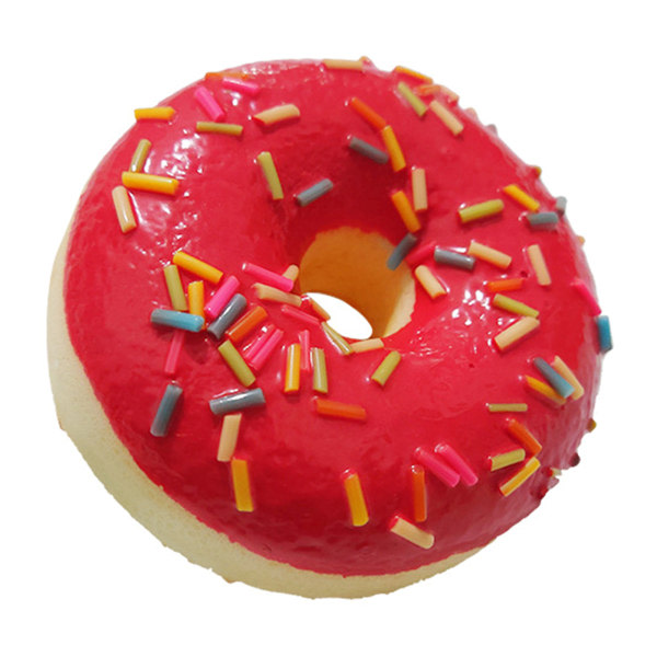 6,2 cm DIY Donut Legetøj Antistress Squishy Langsomt Stigende Simuleret Kage Squishy Sjov Squish Legetøj Rekvisitter Rød