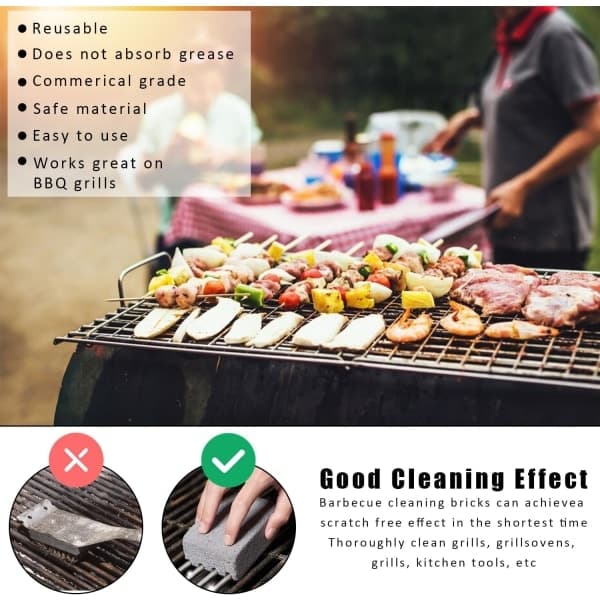 4 st Grillstenar Rengöringsstenar Pimpsten, Grillrengöringsstenar
